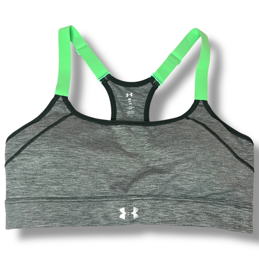 Under Armour Women's UA Reflect Mid Sports Bra Size Small Gray Adjustable Straps